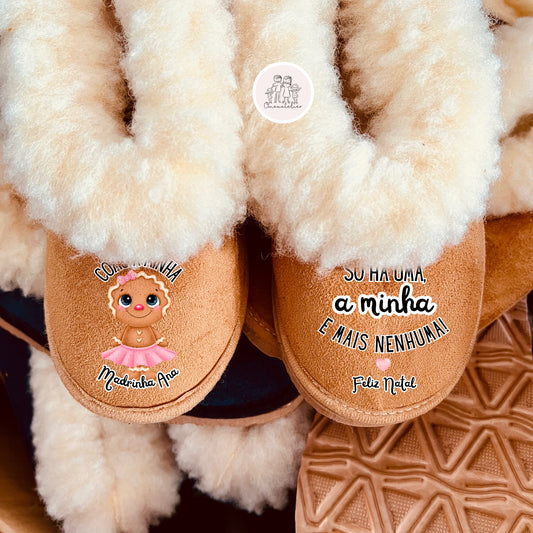 Pantufas da serra personalizadas “Bolachinha Menina”