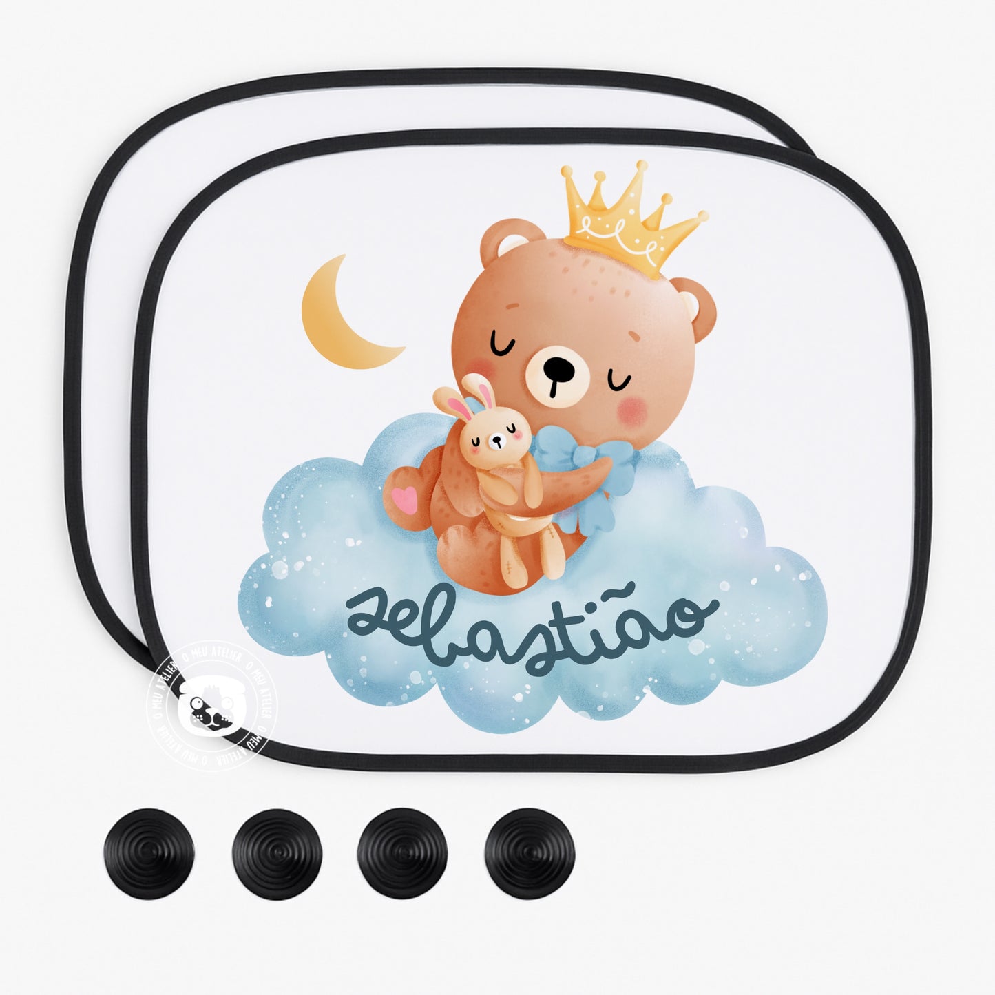 Tapa-sol Personalizado para Carro – 1 ou 2 Unidades com Ventosas