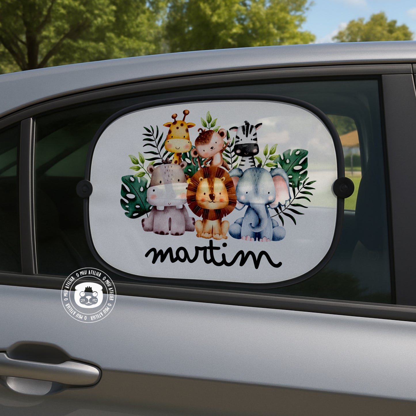 Tapa-sol Personalizado para Carro – 1 ou 2 Unidades com Ventosas
