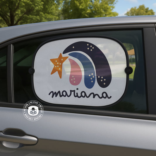 Tapa-sol Personalizado para Carro – 1 ou 2 Unidades com Ventosas