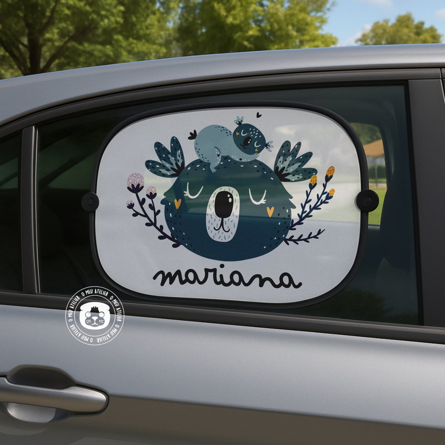 Tapa-sol Personalizado para Carro – 1 ou 2 Unidades com Ventosas