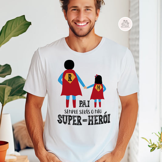 T-shirt dia do Pai “Super-herói”