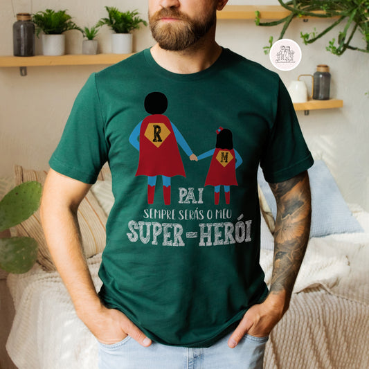 T-shirt dia do Pai “Super-herói”