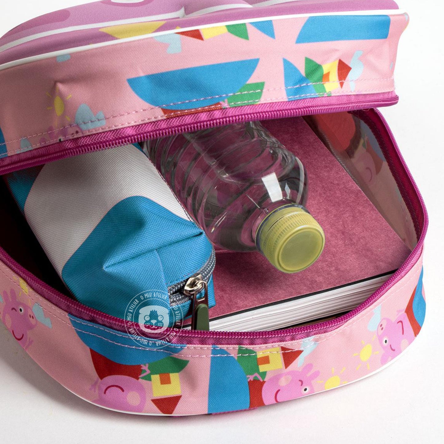 Mochila Infantil 3D Peppa Pig Personalizada com Nome