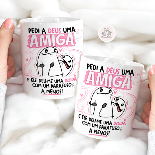 Caneca de cerâmica Flork “Amigas”