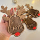 Enfeite de Natal personalizado em madeira com nome “Rudolfo”