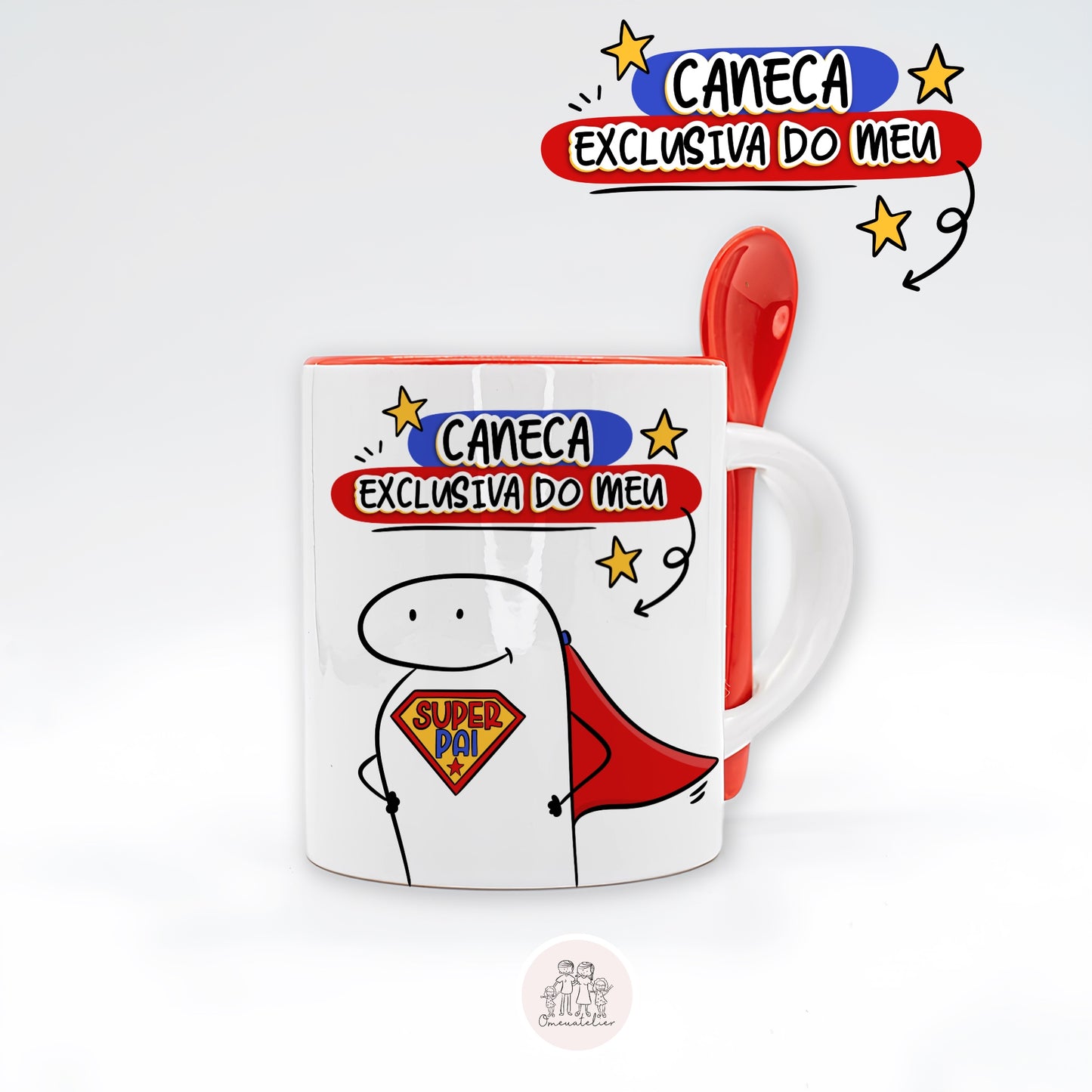 Caneca com colher dia do Pai “Super Pai”