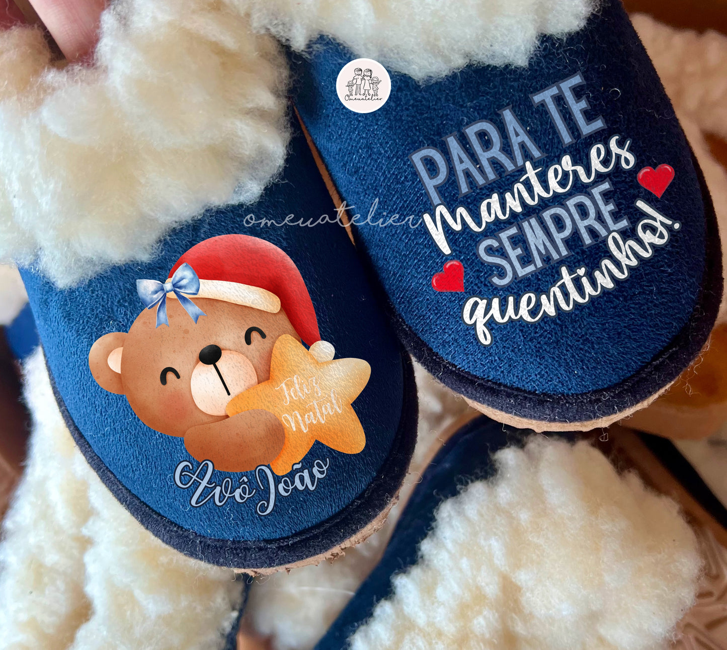 Pantufas da serra personalizadas “Sempre quentinhos”