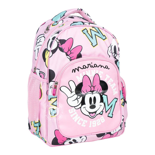 Mochila Escolar Minnie Team - Personalizável com Nome