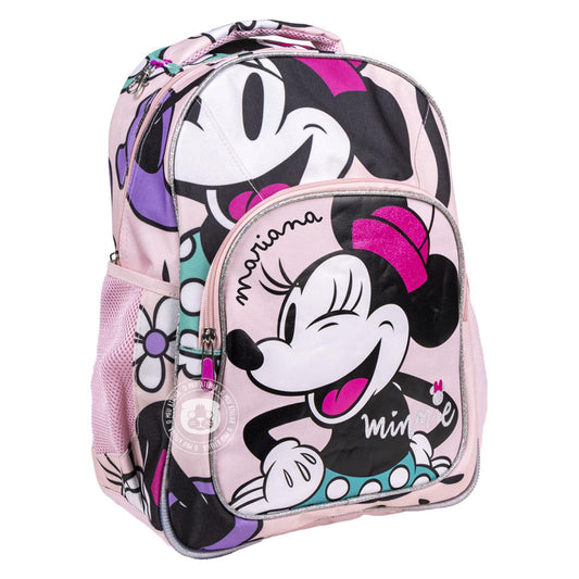 Mochila Escolar 42 cm Minnie Vintage Rosa – Personalizável com Nome