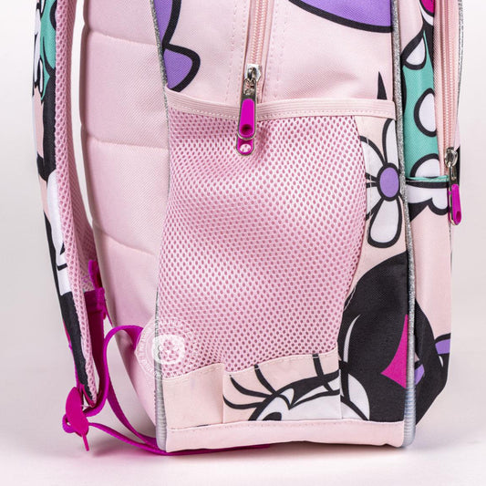 Mochila Escolar 42 cm Minnie Vintage Rosa – Personalizável com Nome