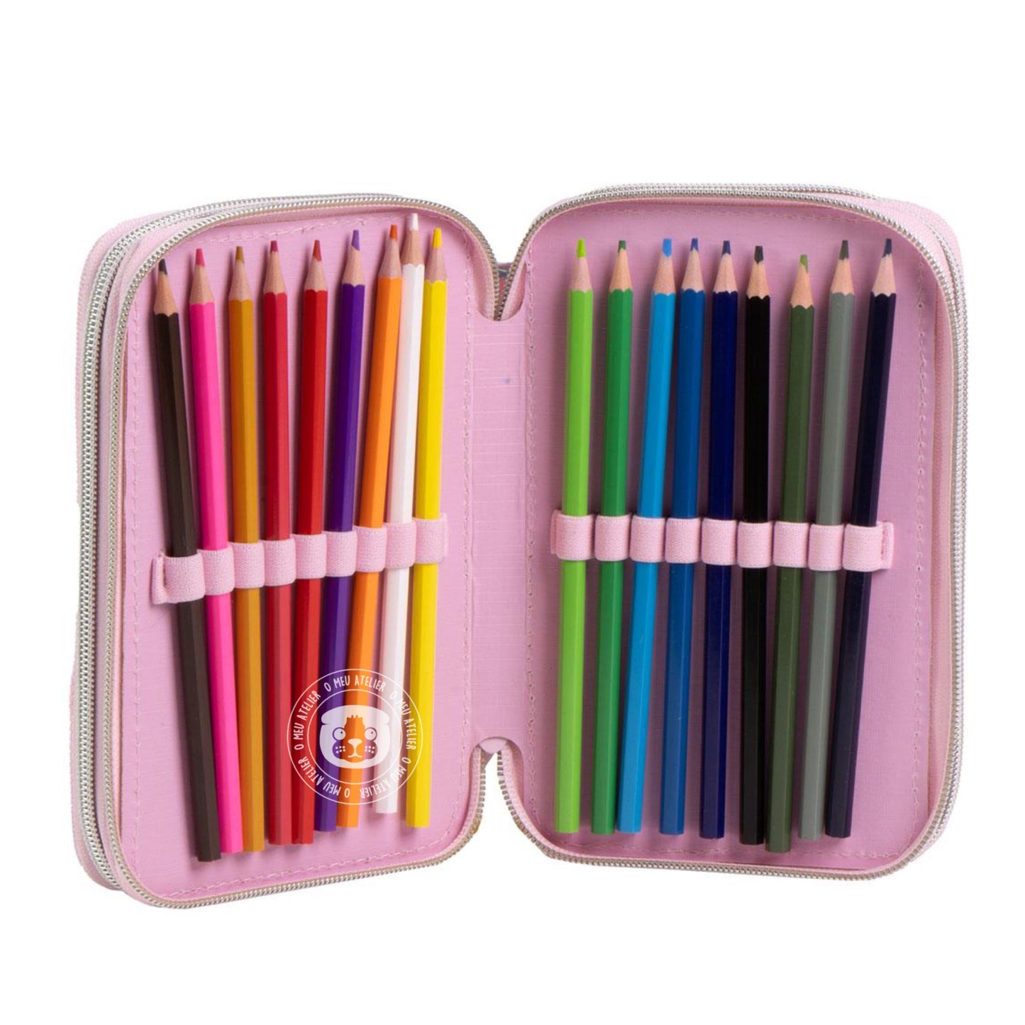 Estojo Triplo Escolar Minnie e Margarida – Estojo Completo com Material