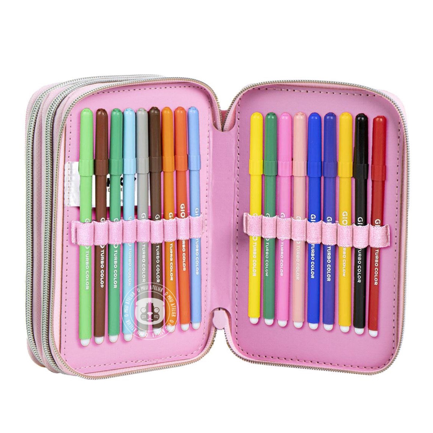 Estojo Triplo Escolar Minnie e Margarida – Estojo Completo com Material