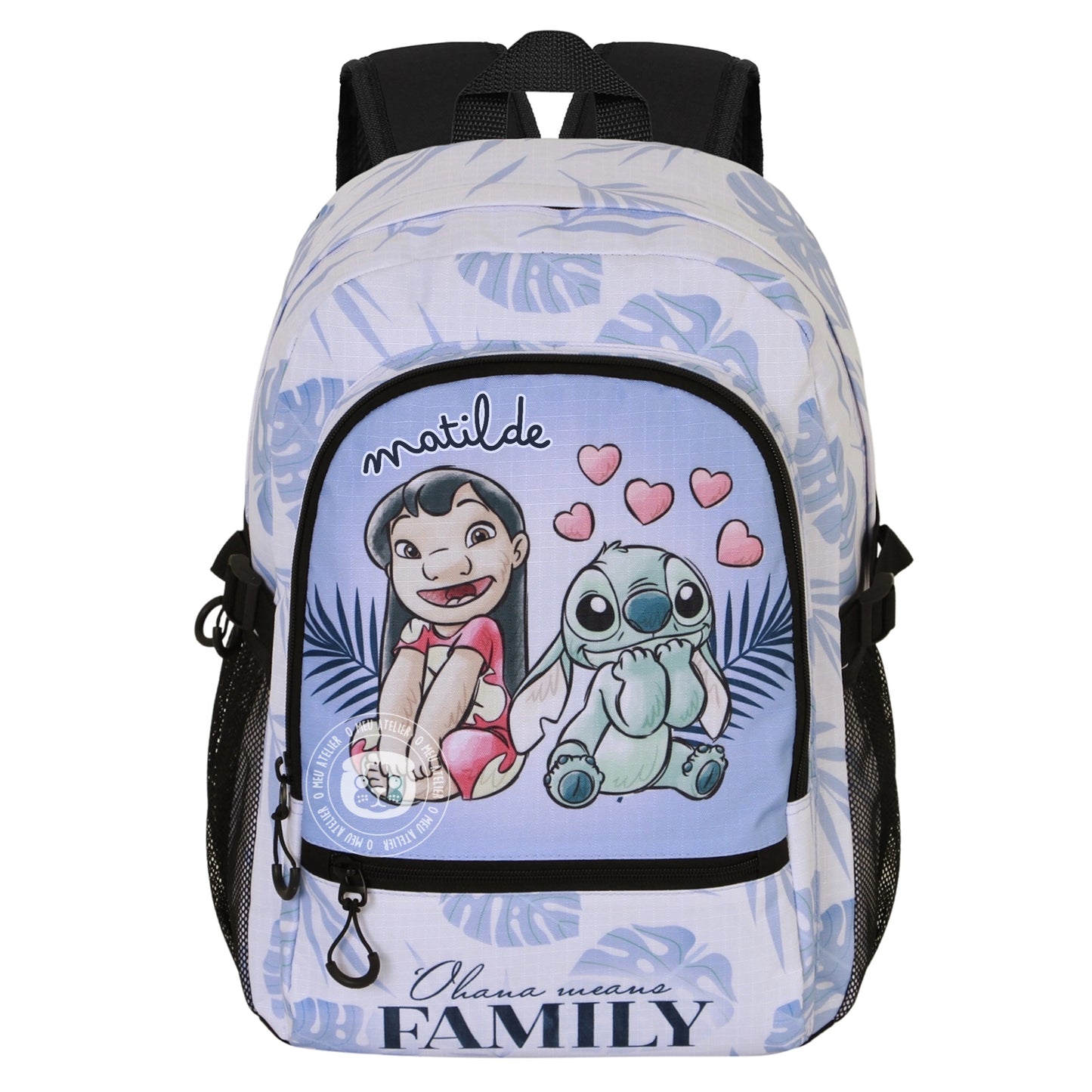 Mochila Escolar Grande Stitch & Lilo Personalizada