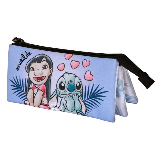 Estojo Triplo Personalizado Ohana Means Family – Modelo Lilo e Stitch