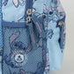 Mochila Stitch & Angel Azul Personalizada com Nome – Modelo Infantil