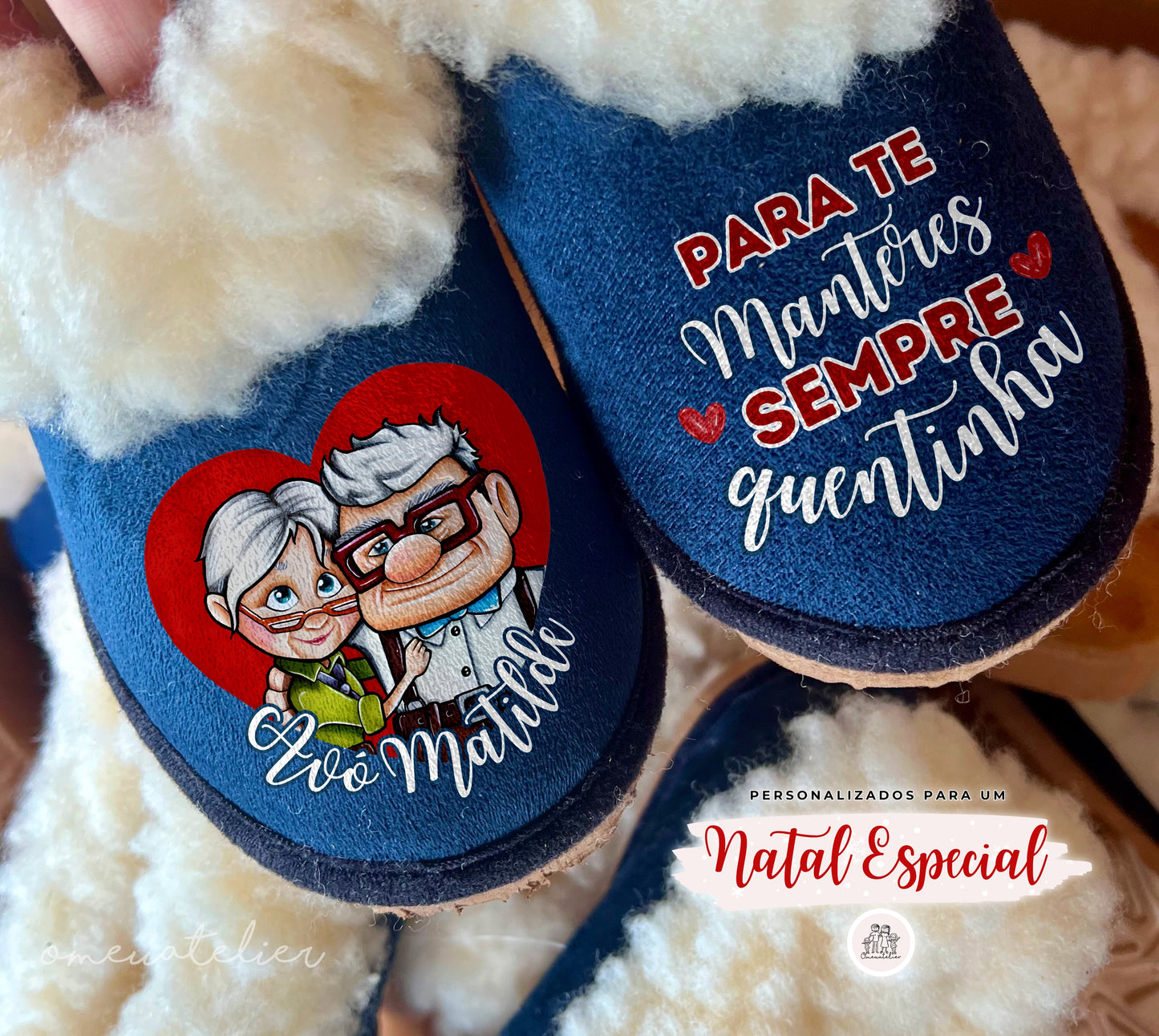 Pantufas da serra personalizadas “Ellie & Carl”