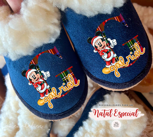 Pantufas da serra personalizadas "Mickey & Minnie"