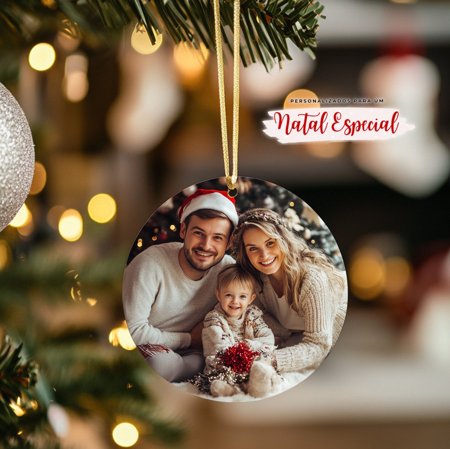 Bola de Natal personalizada com fotografia