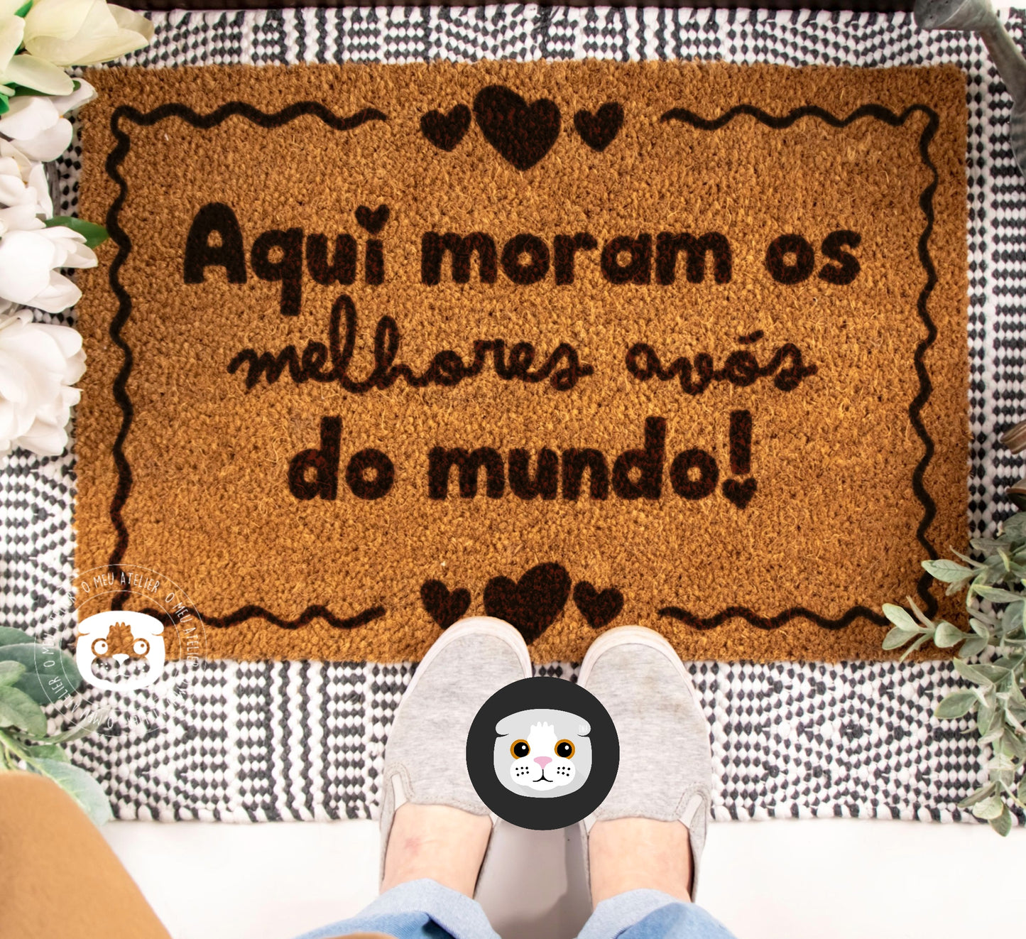 Tapete de entrada personalizado “Melhores Avós”
