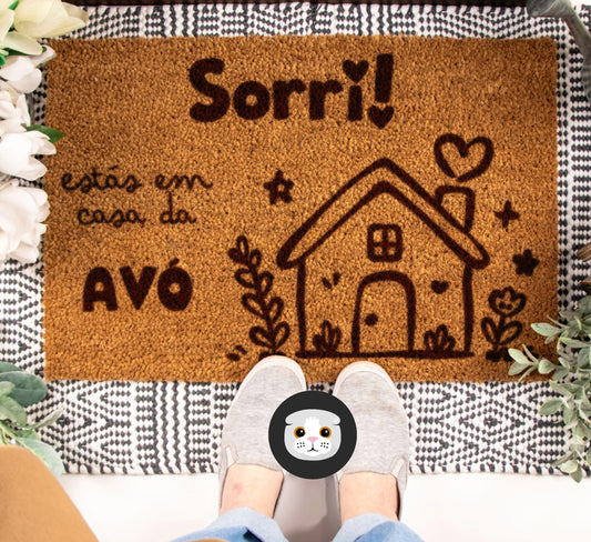 Tapete de entrada personalizado “Sorri”