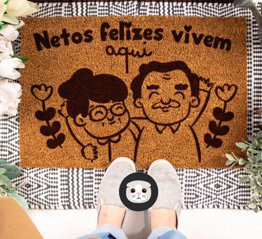 Tapete de entrada personalizado “Netos Felizes”