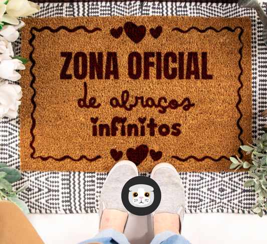 Tapete de entrada personalizado “Zona oficial…”