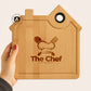 Tábua em Bambu Personalizada – Formato Casa para Restaurantes