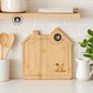 Tábua em Bambu Personalizada – Formato Casa para Restaurantes