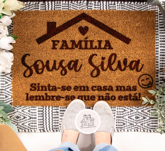 Tapete de entrada personalizado “Sinta-se em casa”