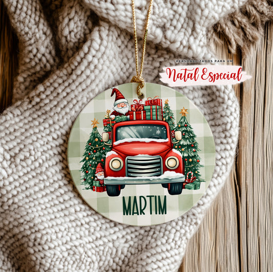 Bola de Natal personalizada "Carro Natal”