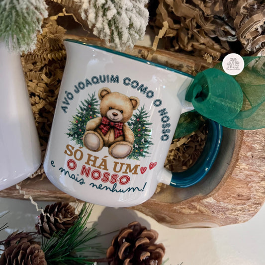 Caneca de cerâmica estilo vintage personalizada “Avó(ô) como a nossa…”