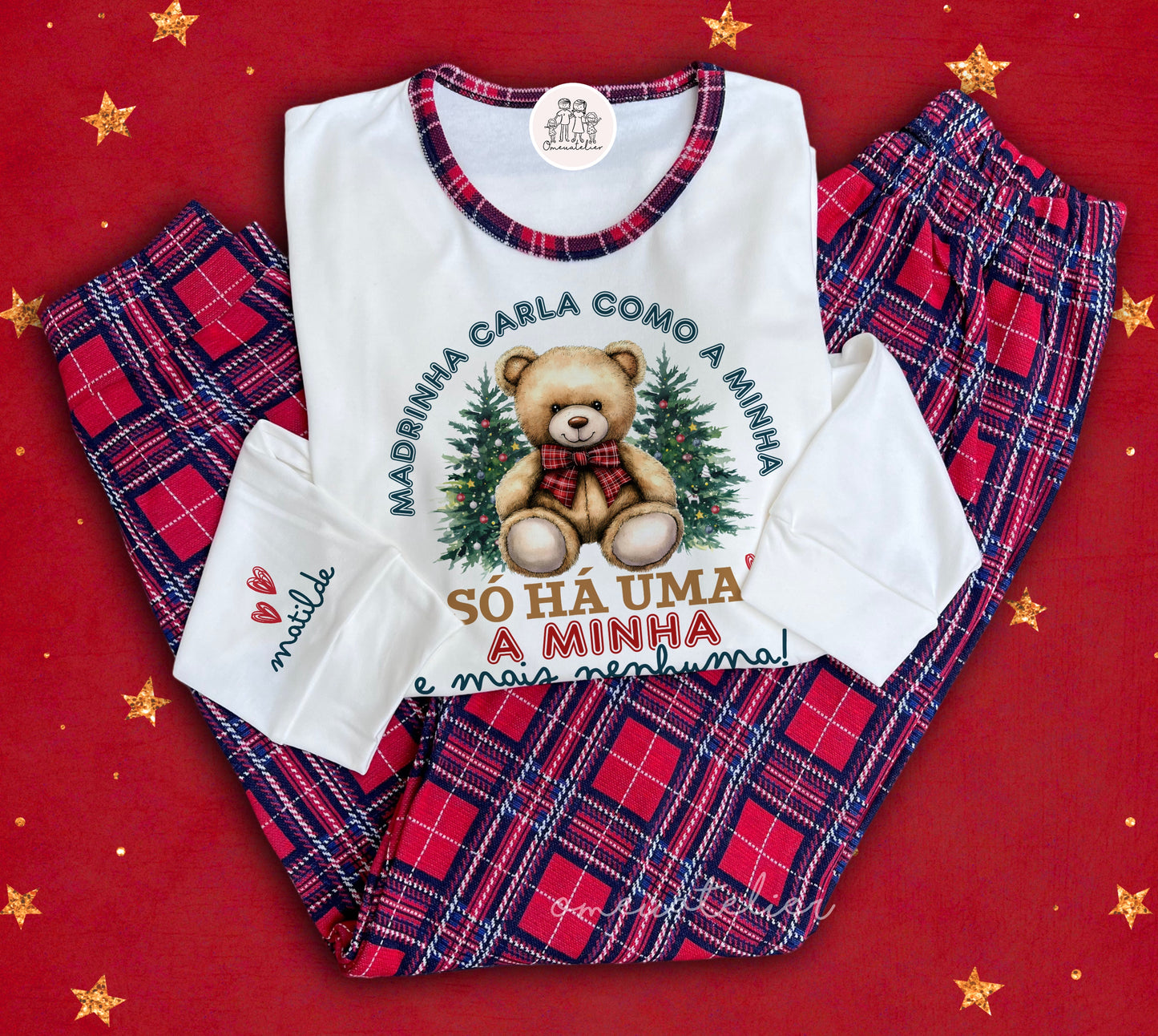 Pijama de Natal Personalizado “Como o meu não há nenhum” C/nomes na manga