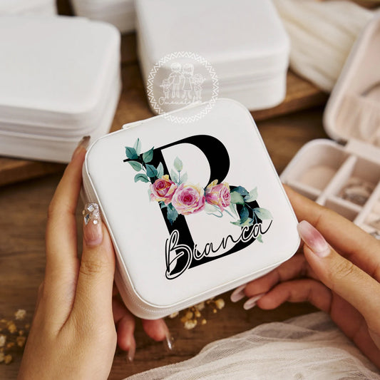 Porta-Jóias personalizado “Inicial Floral”