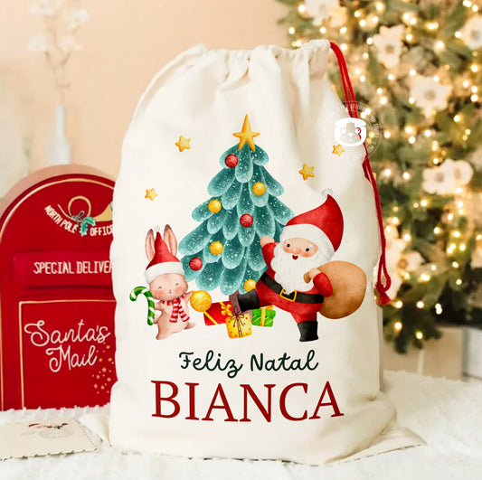 Saco de Natal para Prendas Personalizado