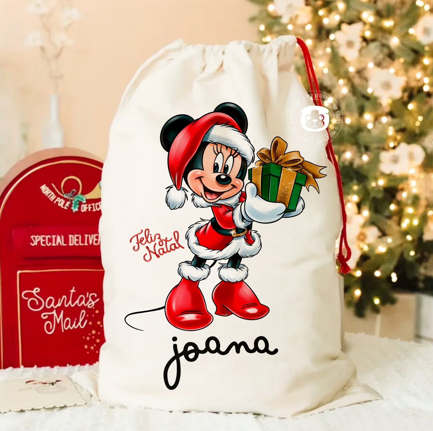 Saco de Natal para Prendas Personalizado