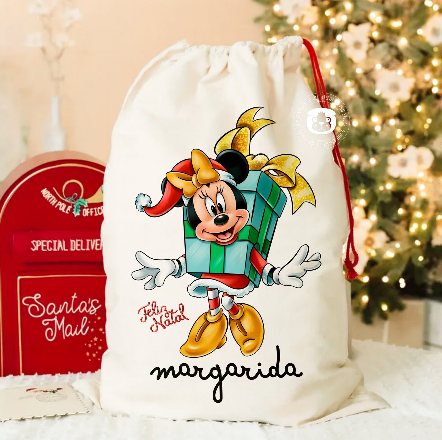 Saco de Natal para Prendas Personalizado