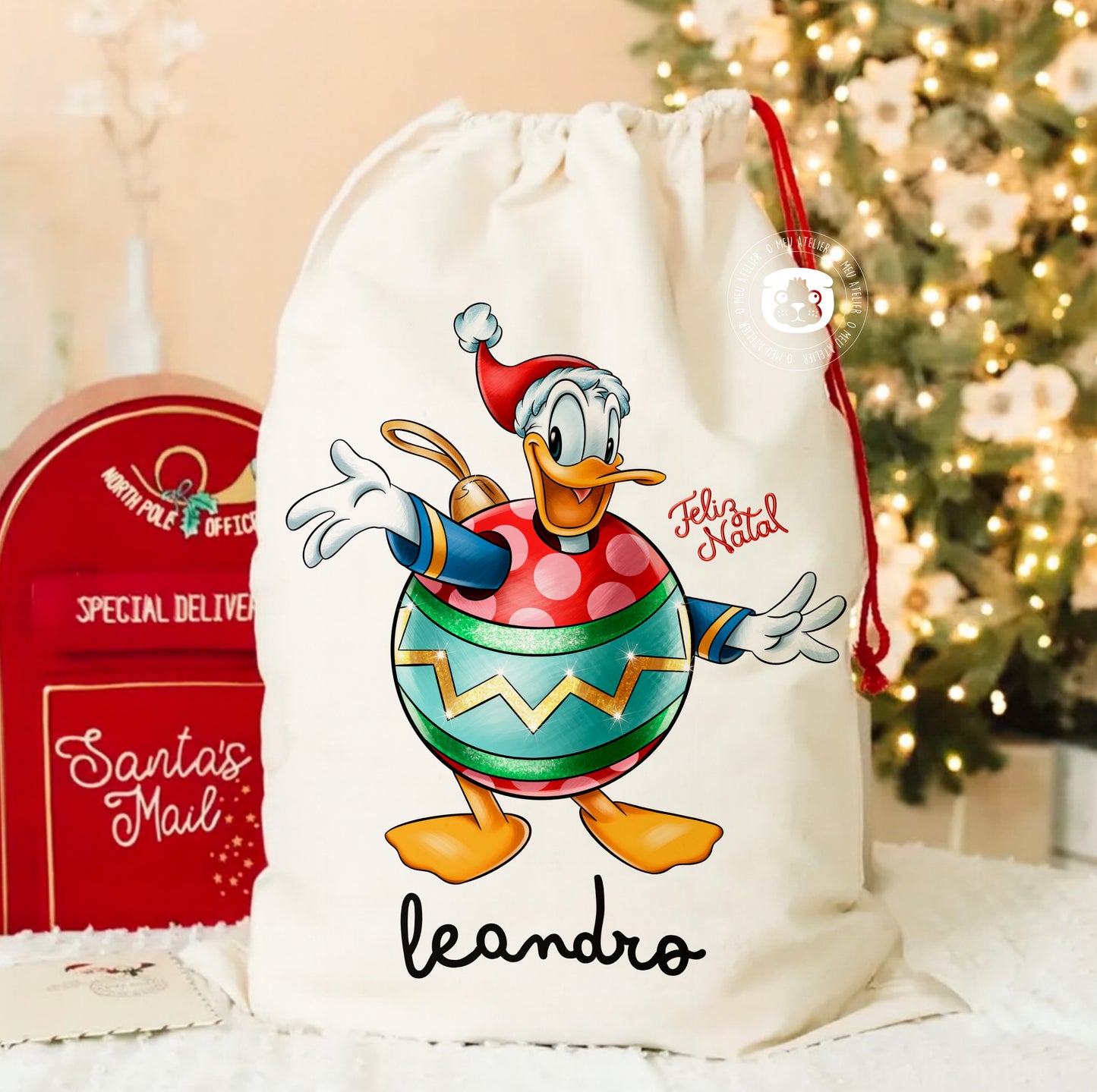 Saco de Natal para Prendas Personalizado