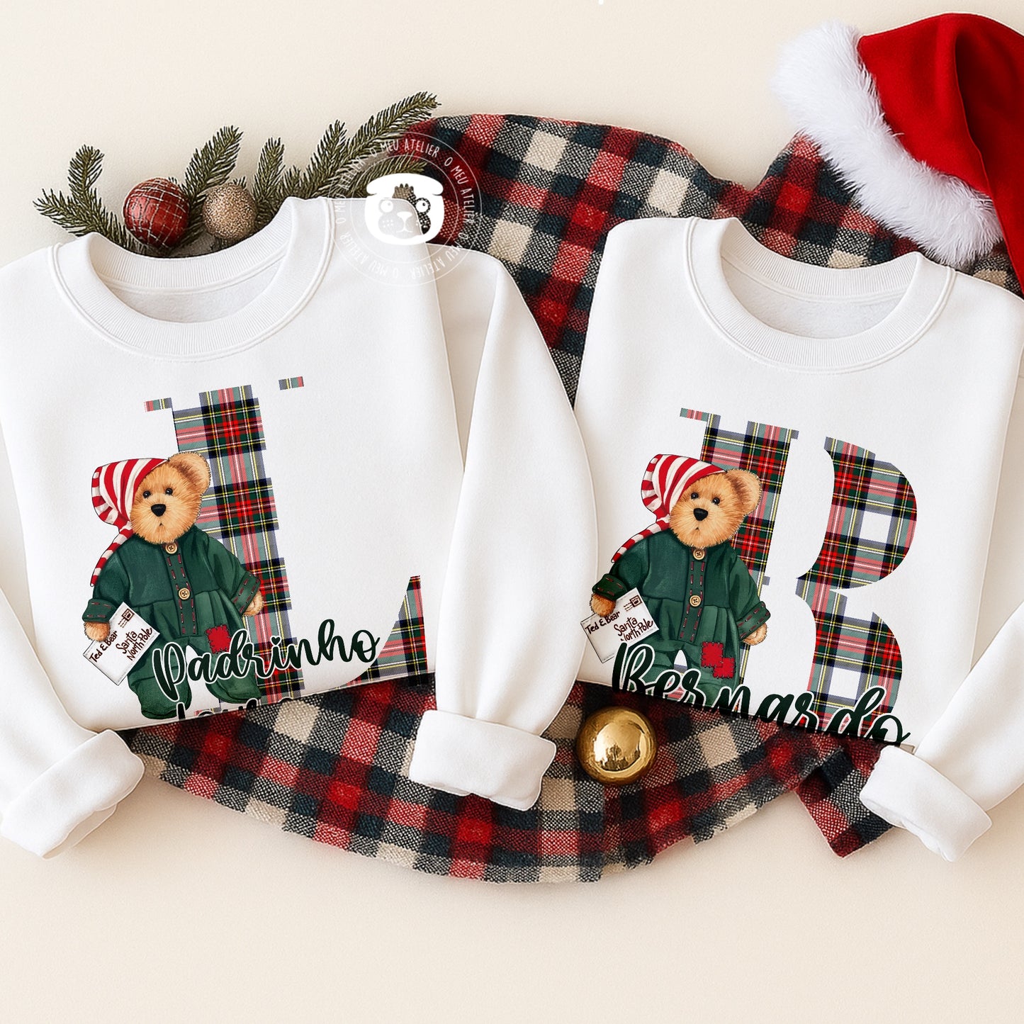 Sweats de Natal Personalizadas – 100% Algodão Cardado