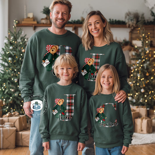 Sweats de Natal Personalizadas – 100% Algodão Cardado