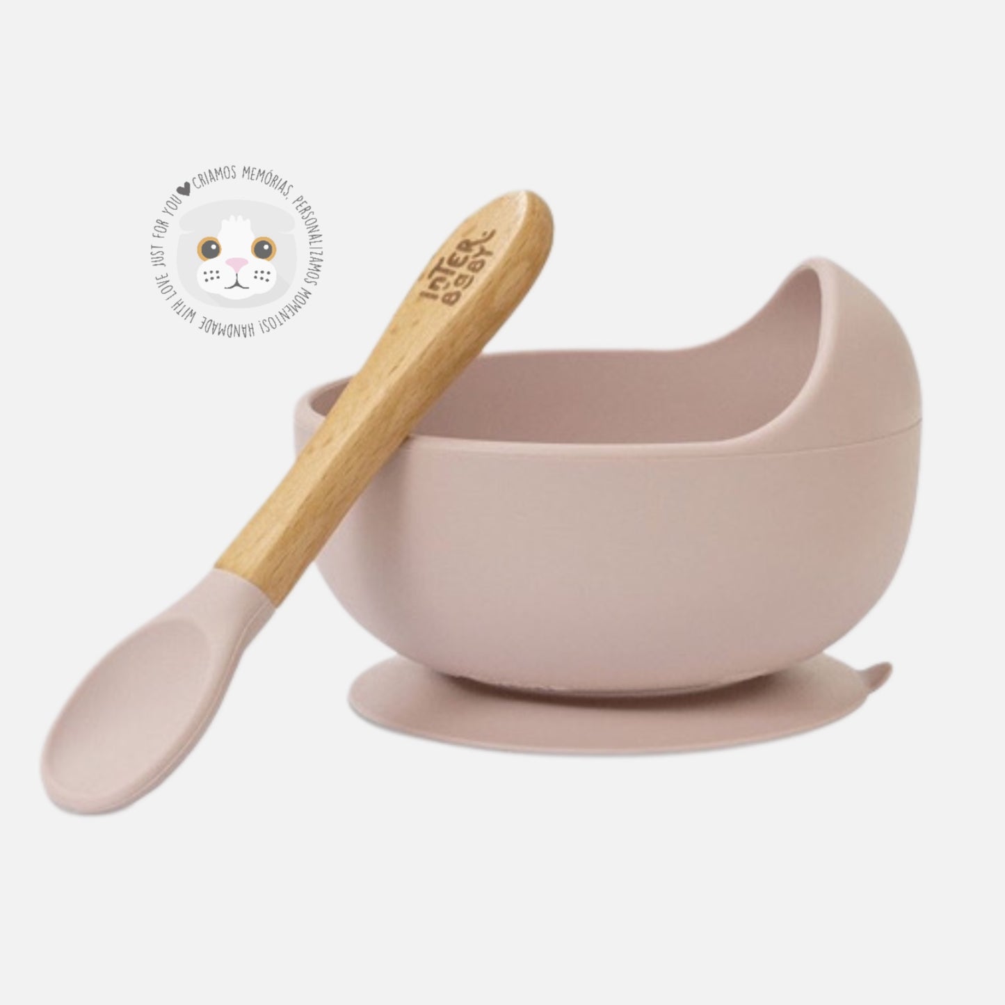 Taça com Ventosa + Colher Silicone