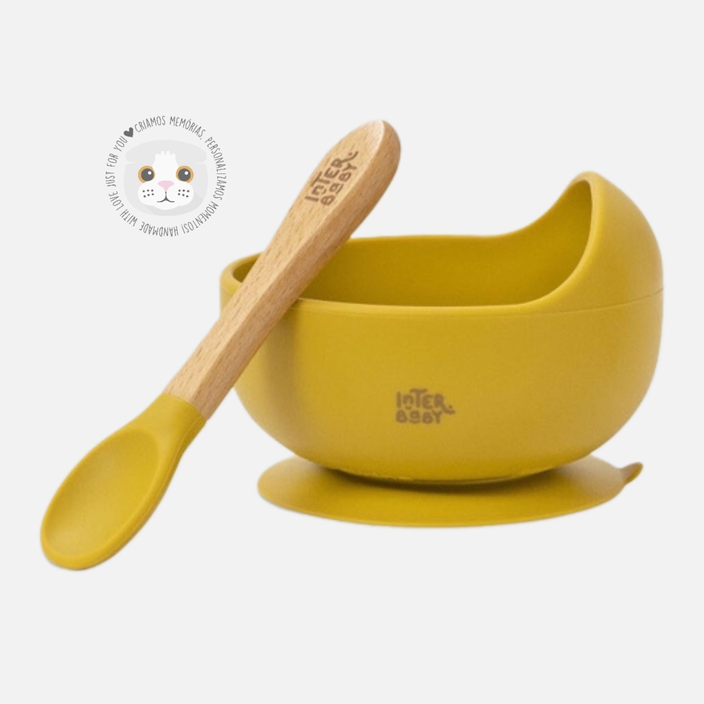 Taça com Ventosa + Colher Silicone