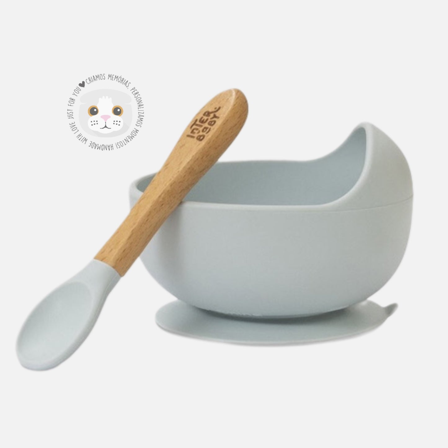 Taça com Ventosa + Colher Silicone