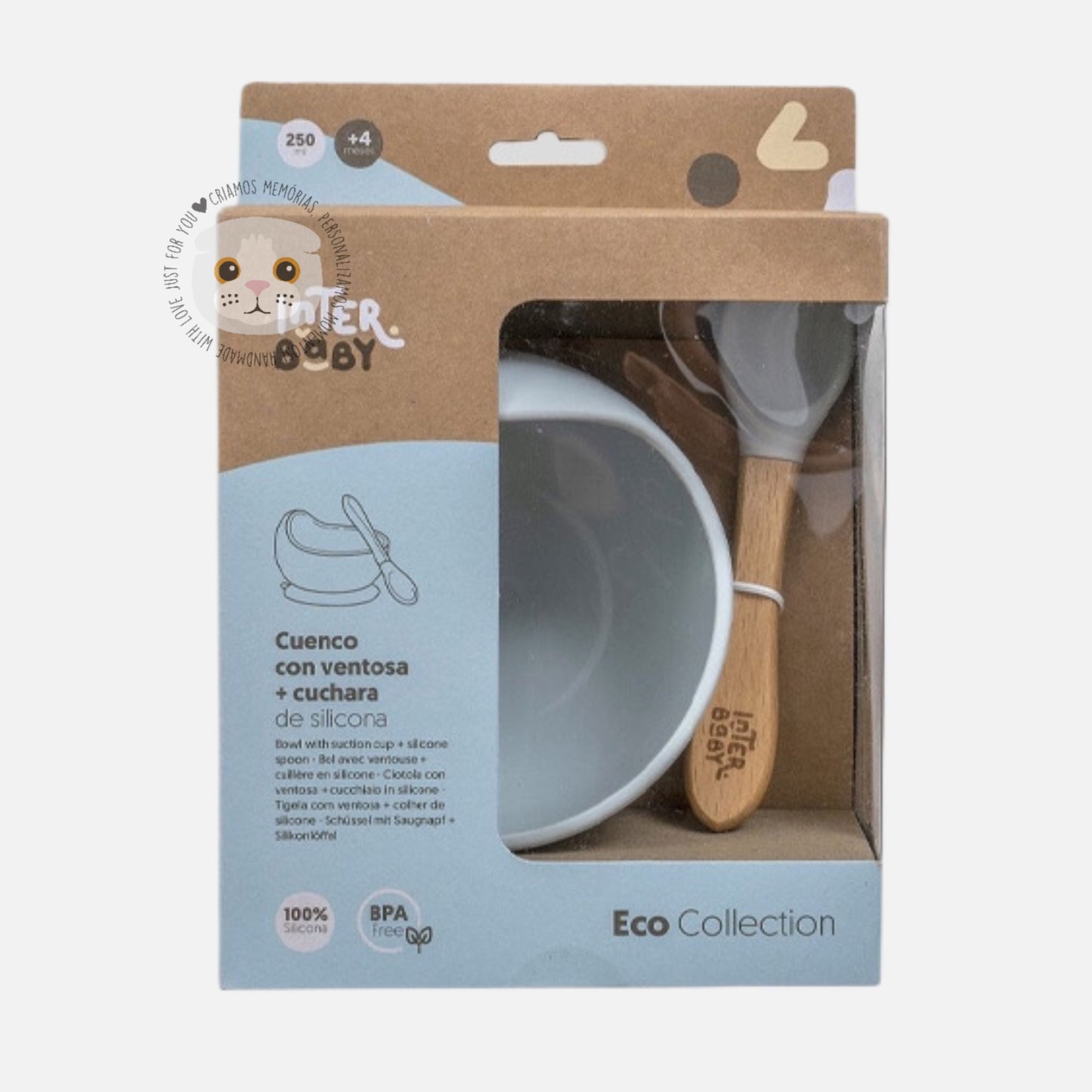 Taça com Ventosa + Colher Silicone