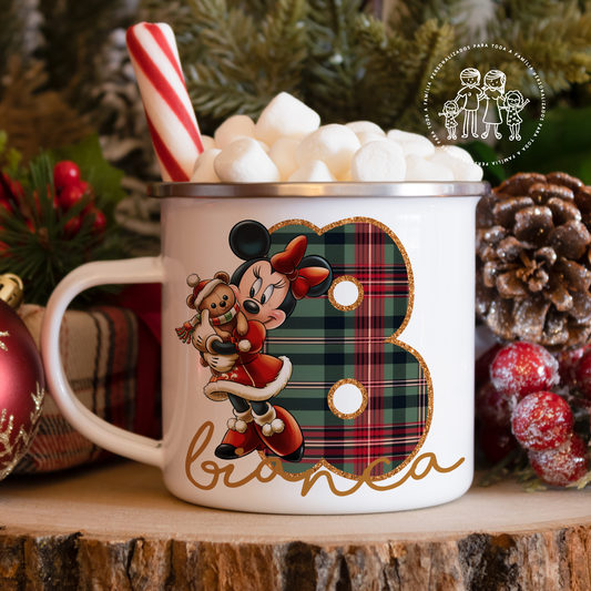 Caneca de esmalte personalizada Natal