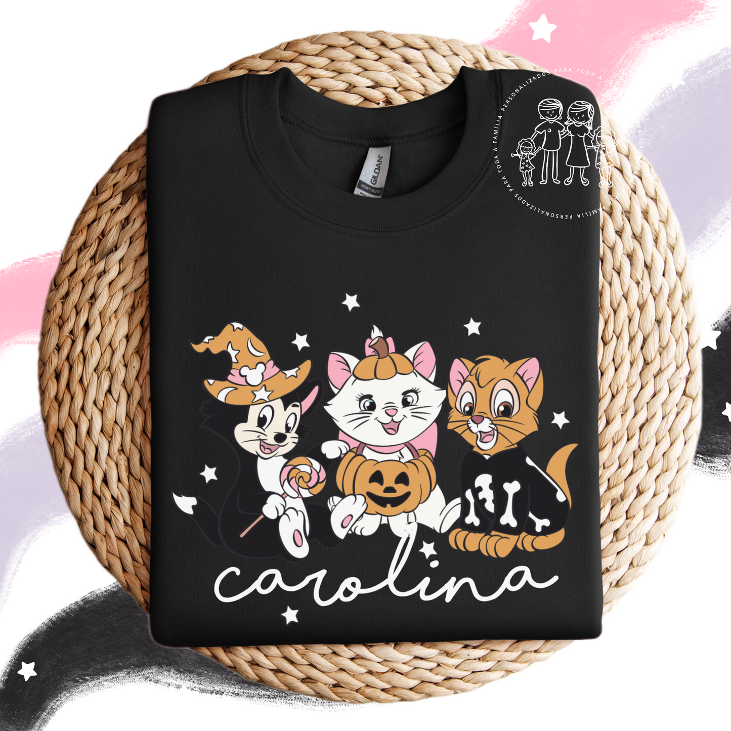 Camisola / Capucha de criança personalizada “Spooky Cats”