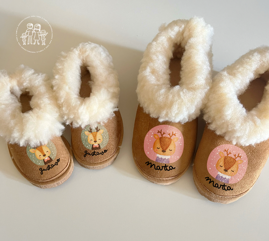 Pantufas da serra personalizadas “Renas”