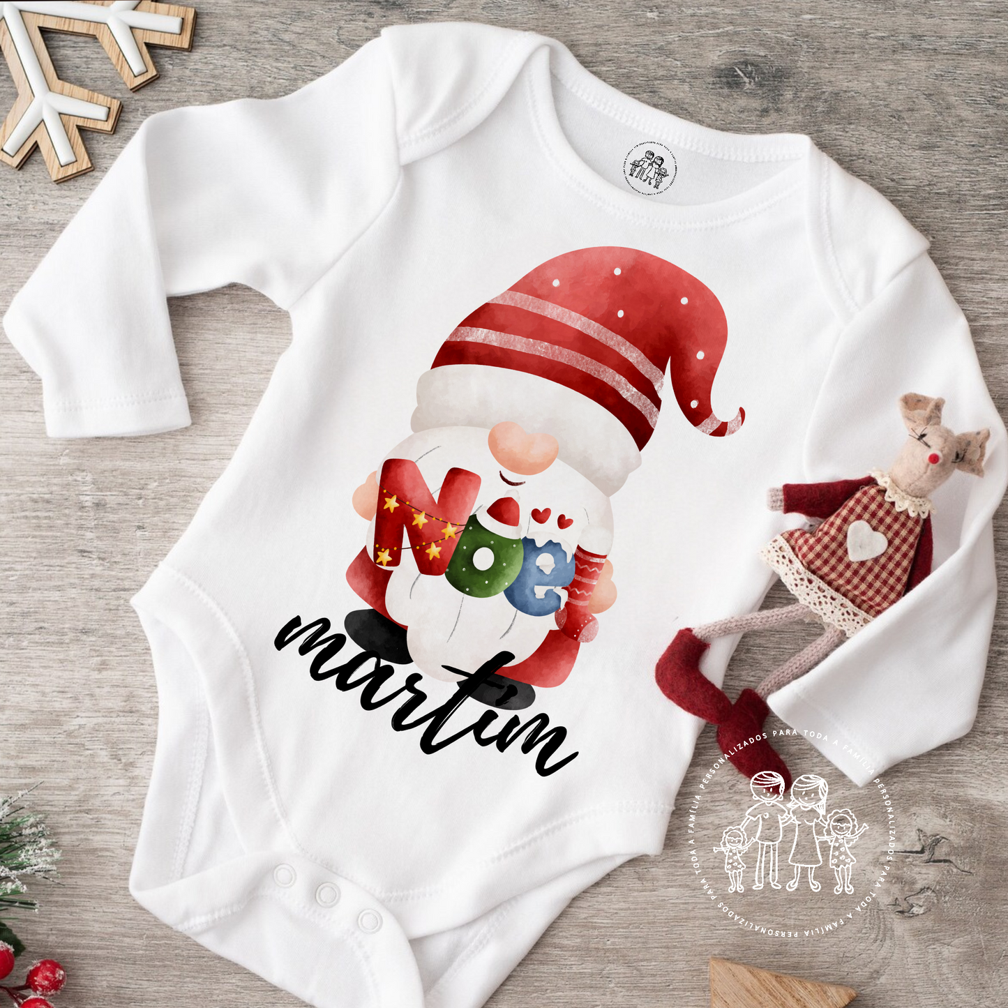 Bodie de Natal “Gnomo” Personalizado