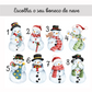 Caneca de esmalte personalizada de Natal “Bonecos de Neve”