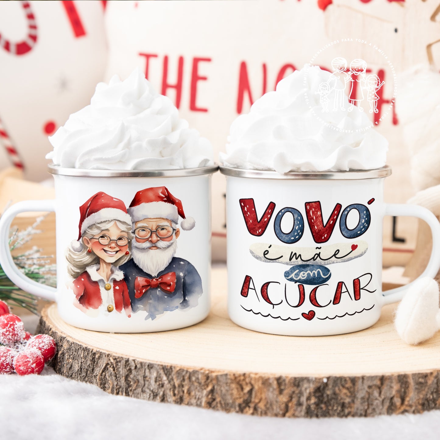 Caneca de esmalte personalizada ”Vovós”